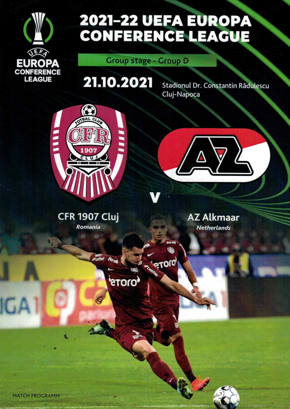 AZ Programma 21-okt-2021 Cluj uit